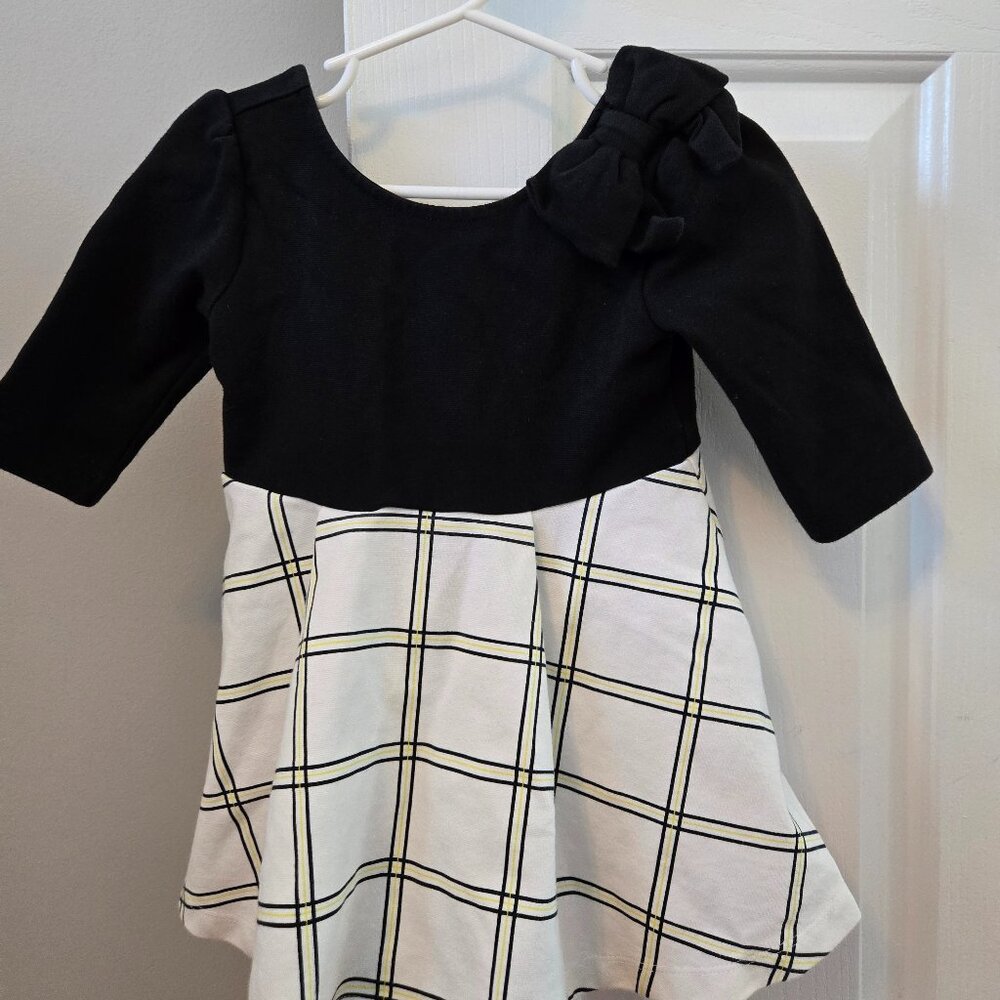 Girls Janie and Jack size 18-24 month black and white dress